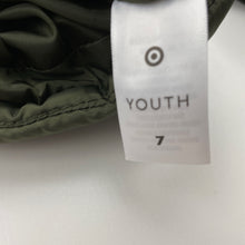 Load image into Gallery viewer, Boys Target, khaki hooded puffer jacket / coat, GUC, size 7,  