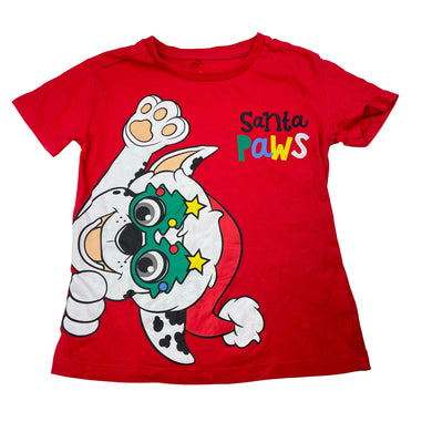 Unisex Nickelodeon, Paw Patrol cotton Christmas tee / top, GUC, size 4,  