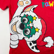 Load image into Gallery viewer, Unisex Nickelodeon, Paw Patrol cotton Christmas tee / top, GUC, size 4,  