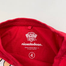 Load image into Gallery viewer, Unisex Nickelodeon, Paw Patrol cotton Christmas tee / top, GUC, size 4,  