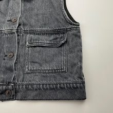 Load image into Gallery viewer, Boys grey, denim vest, L: 34cm, armpit to armpit: 36cm, GUC, size 3-4,  