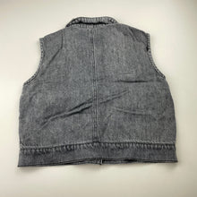 Load image into Gallery viewer, Boys grey, denim vest, L: 34cm, armpit to armpit: 36cm, GUC, size 3-4,  