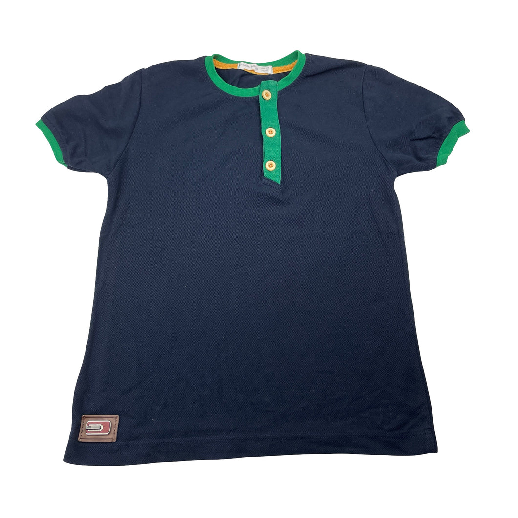 Boys ACAR BOYS, navy cotton henley top, GUC, size 6-7,  