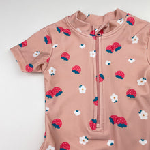 Load image into Gallery viewer, Girls NIDUO BEAR, pink swim one-piece, strawberries, EUC, size 2,  