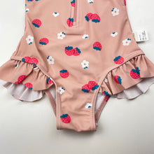 Load image into Gallery viewer, Girls NIDUO BEAR, pink swim one-piece, strawberries, EUC, size 2,  