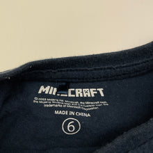 Load image into Gallery viewer, Boys Mojang, Minecraft cotton tee / top, GUC, size 6,  