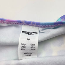 Load image into Gallery viewer, Girls Wave Zone, colourful swim one-piece, EUC, size 4,  