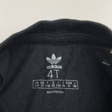 Load image into Gallery viewer, Girls Adidas, black cotton tee / top, GUC, size 4,  