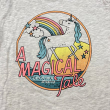 Load image into Gallery viewer, Girls Next, grey marle tee / top, unicorn, FUC, size 4-5,  