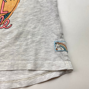 Girls Next, grey marle tee / top, unicorn, FUC, size 4-5,  