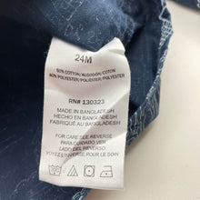 Load image into Gallery viewer, Boys Kids Headquarters, navy lightweight long sleeve shirt, racing cars, EUC, size 2,  