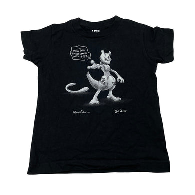 Unisex Uniqlo, Pokemon black cotton tee / top, EUC, size 3,  