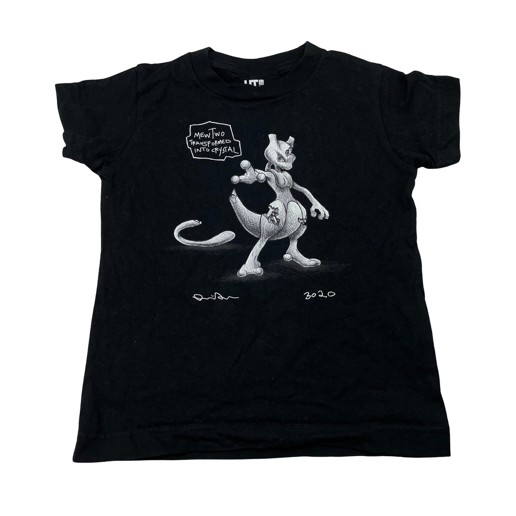 Unisex Uniqlo, Pokemon black cotton tee / top, EUC, size 3,  