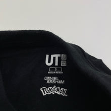 Load image into Gallery viewer, Unisex Uniqlo, Pokemon black cotton tee / top, EUC, size 3,  