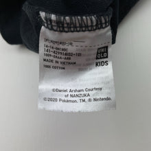 Load image into Gallery viewer, Unisex Uniqlo, Pokemon black cotton tee / top, EUC, size 3,  