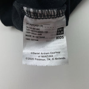 Unisex Uniqlo, Pokemon black cotton tee / top, EUC, size 3,  