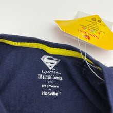 Load image into Gallery viewer, Boys DC Comics, Superman navy cotton tee / top, NEW, size 9-10,  