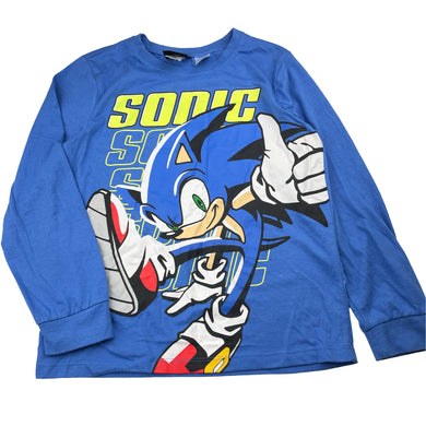 Boys SEGA, SONIC THE HEDGEHOG long sleeve pyjama top, pilling, FUC, size 10,  