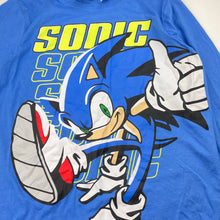 Load image into Gallery viewer, Boys SEGA, SONIC THE HEDGEHOG long sleeve pyjama top, pilling, FUC, size 10,  