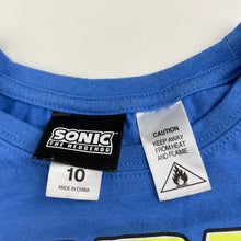 Load image into Gallery viewer, Boys SEGA, SONIC THE HEDGEHOG long sleeve pyjama top, pilling, FUC, size 10,  