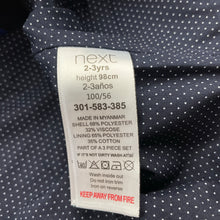 Load image into Gallery viewer, Boys Next, navy suit / formal waistcoat / vest, EUC, size 2-3,  