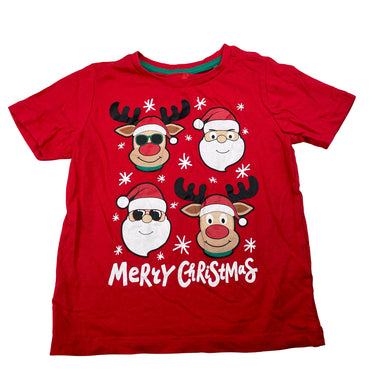 Unisex B&L, red cotton Christmas tee / top, EUC, size 4,  