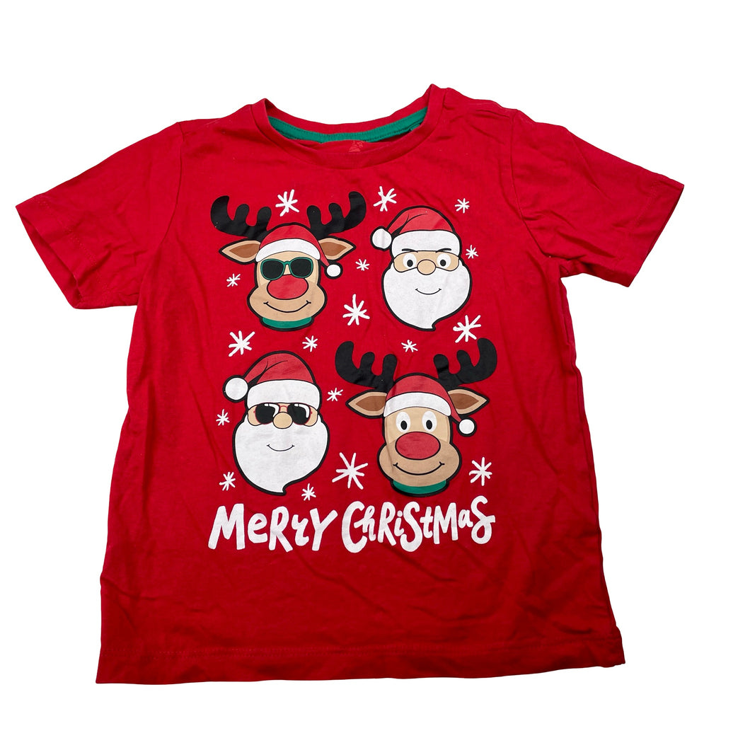 Unisex B&L, red cotton Christmas tee / top, EUC, size 4,  