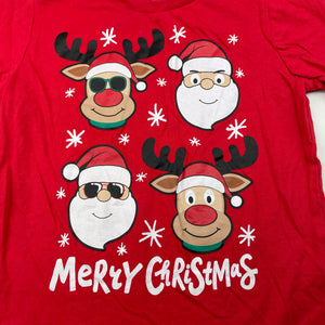 Unisex B&L, red cotton Christmas tee / top, EUC, size 4,  