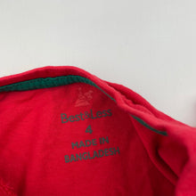 Load image into Gallery viewer, Unisex B&amp;L, red cotton Christmas tee / top, EUC, size 4,  