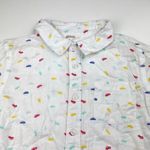 Boys Milkshake, lightweight cotton short sleeve shirt, cars, GUC, size 7,  