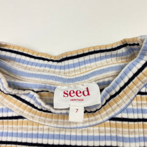 Girls Seed, ribbed stretchy long sleeve top, GUC, size 7,  