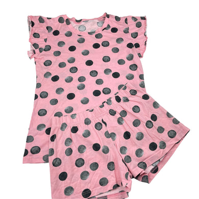 Girls Jasmil, pink cotton pyjama top & shorts, GUC, size 12,  