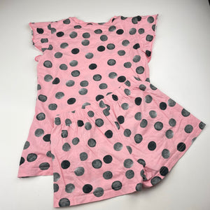Girls Jasmil, pink cotton pyjama top & shorts, GUC, size 12,  