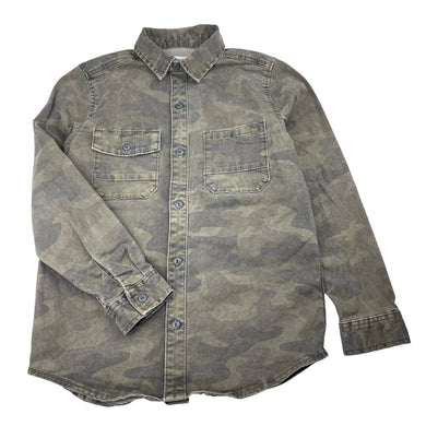 Boys Target, thick stretch cotton camo print long sleeve shirt, FUC, size 10,  