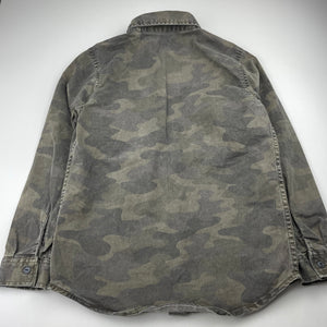 Boys Target, thick stretch cotton camo print long sleeve shirt, FUC, size 10,  
