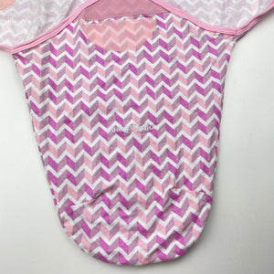 Girls Baby Studio, lightweight cotton swaddle bag, 3kg - 6.5kg, EUC, size 000-00,  