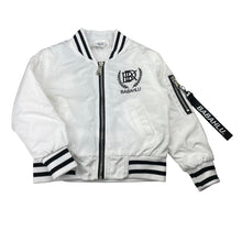 Load image into Gallery viewer, Boys BABAHLU, white bomber jacket, EUC, size 1,  