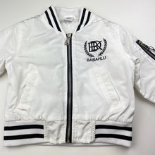 Load image into Gallery viewer, Boys BABAHLU, white bomber jacket, EUC, size 1,  