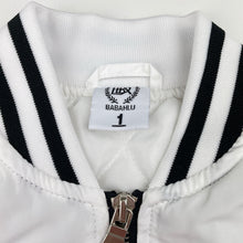 Load image into Gallery viewer, Boys BABAHLU, white bomber jacket, EUC, size 1,  