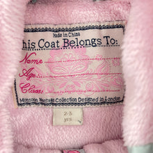 Load image into Gallery viewer, Girls Monsoon, fleece lined floral jacket / coat, light mark lower front, FUC, size 2-3,  
