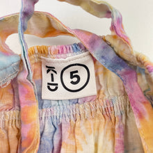 Load image into Gallery viewer, Girls KID, tie dyed linen/viscose summer dress, GUC, size 5, L: 58cm