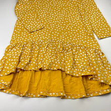 Load image into Gallery viewer, Girls Cotton On, yellow floral cotton long sleeve dress, EUC, size 8, L: 60cm at front