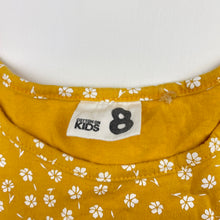 Load image into Gallery viewer, Girls Cotton On, yellow floral cotton long sleeve dress, EUC, size 8, L: 60cm at front