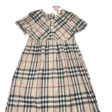 Girls KIDS GARDEN, checked lightweight dress, armpit to armpit: 28cm, NEW, size 4, L: 65cm