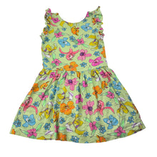 Load image into Gallery viewer, Girls Bonds, floral stretchy dress, no size, armpit to armpit: 26.5cm, FUC, size 2-3, L: 52cm