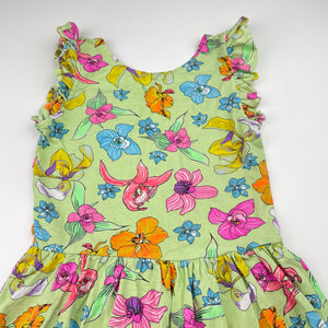 Girls Bonds, floral stretchy dress, no size, armpit to armpit: 26.5cm, FUC, size 2-3, L: 52cm