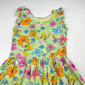 Girls Bonds, floral stretchy dress, no size, armpit to armpit: 26.5cm, FUC, size 2-3, L: 52cm