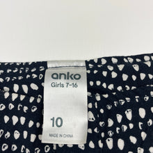 Load image into Gallery viewer, Girls Anko, navy &amp; white viscose summer dress, EUC, size 10, L: 74cm