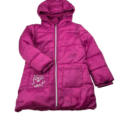 Girls Lily & Dan, fleece lined hooded jacket / coat, L: 50cm, GUC, size 3-4,  