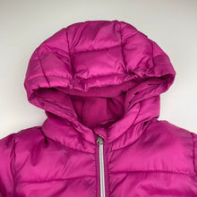 Load image into Gallery viewer, Girls Lily &amp; Dan, fleece lined hooded jacket / coat, L: 50cm, GUC, size 3-4,  